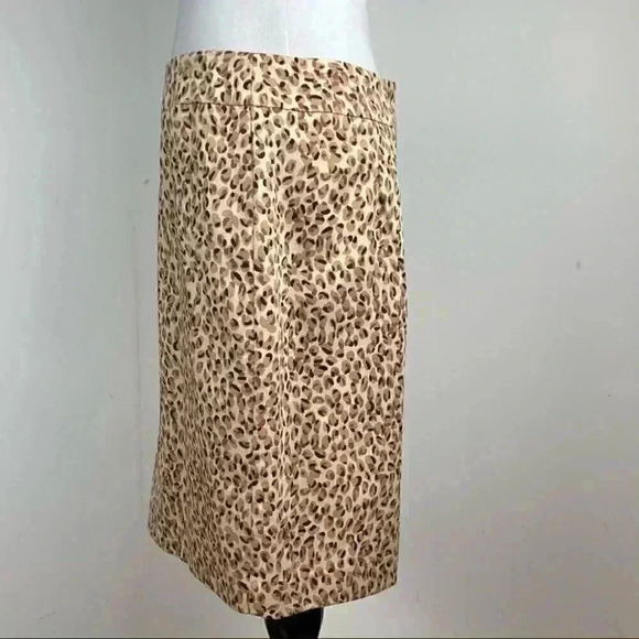 Valerie Bertinelli womens skirt size 10 tan cheetah print pencil - Picture 6 of 10